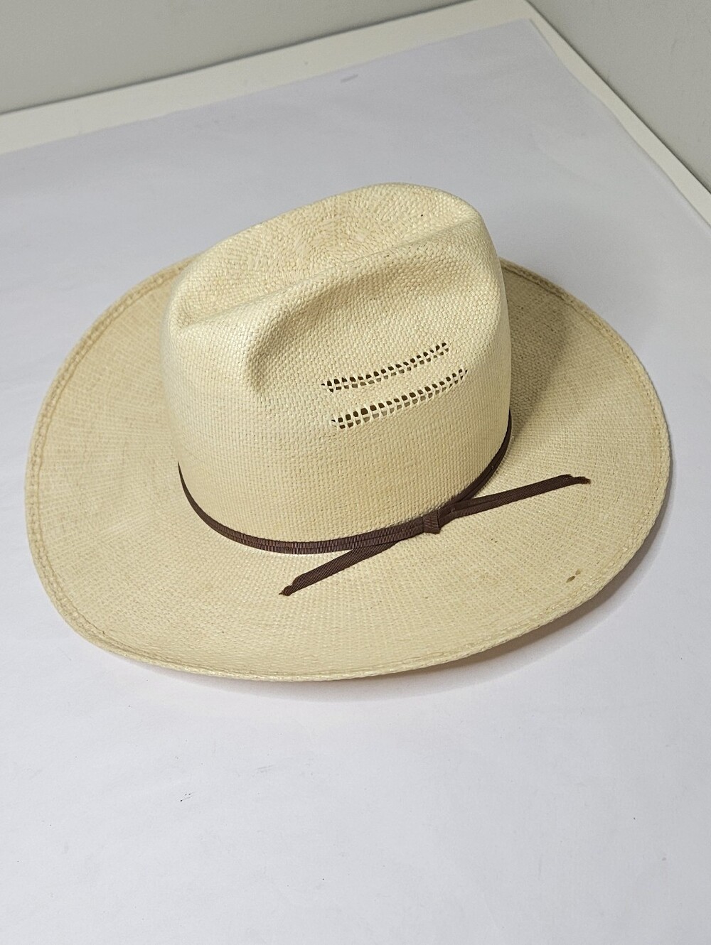 Bangora Straw Cowboy Hat XS Tan Brown Made In USA 6 3/8 Children Youth